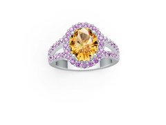 Sterling Silver Semi Mount Ring Setting Oval OV 10X8mm Halo Split Shank DHJ