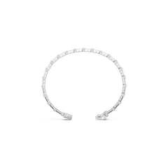 Sterling Silver Bracelet with White Topaz or Moissanite DHJ