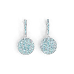 10K Gold Earrings Cluster Round-Shaped with or Moissanite Moissanite Accent DHJ