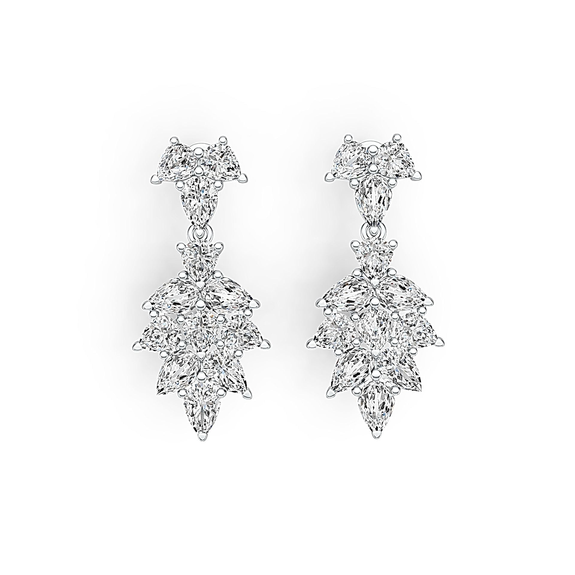 10K Gold Semi Mount Earrings Setting Pear PE 6X4mm PE 5X4mm DHJ