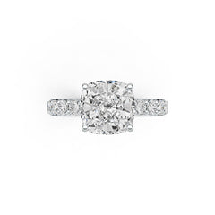 Sterling Silver Semi Mount Ring Setting Cushion CU 9X9mm DHJ