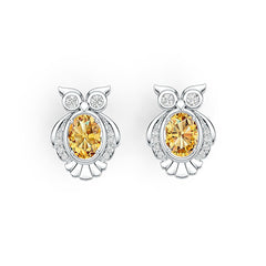 Sterling Silver Semi Mount Earrings Setting Oval OV 8X6mm DHJ