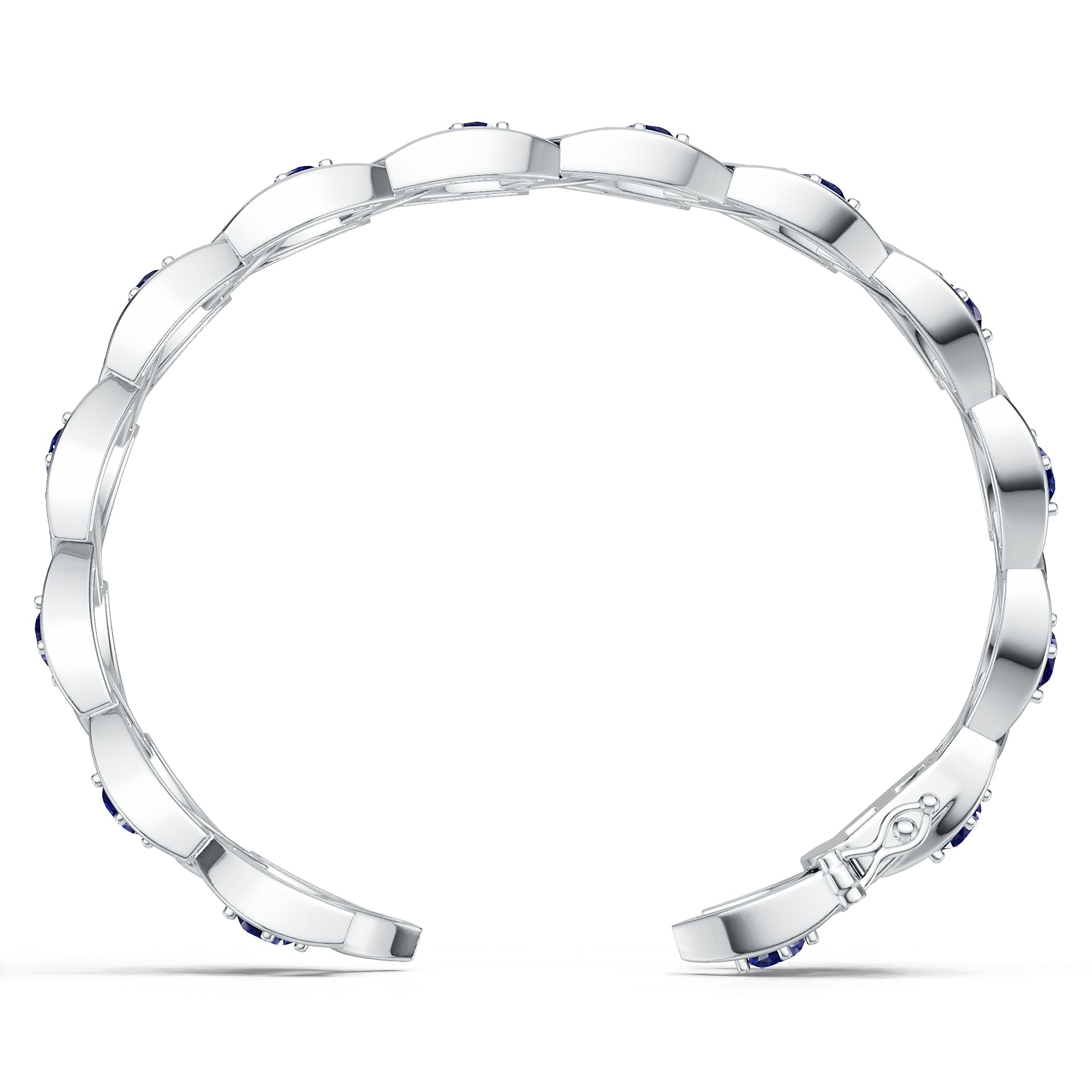 Platinum Semi Mount Bracelet Setting Round Ro 6x4mm Diamond Accent Syz Jewelry