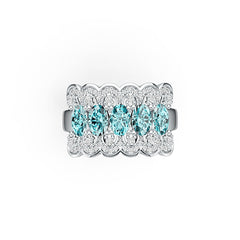 Sterling Silver Semi Mount Ring Setting Oval OV 6X4mm DHJ