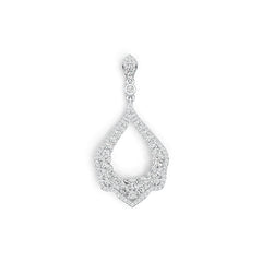 Platinum Semi Mount Pendant Setting Oval OV 6X4mm Diamond Accent DHJ