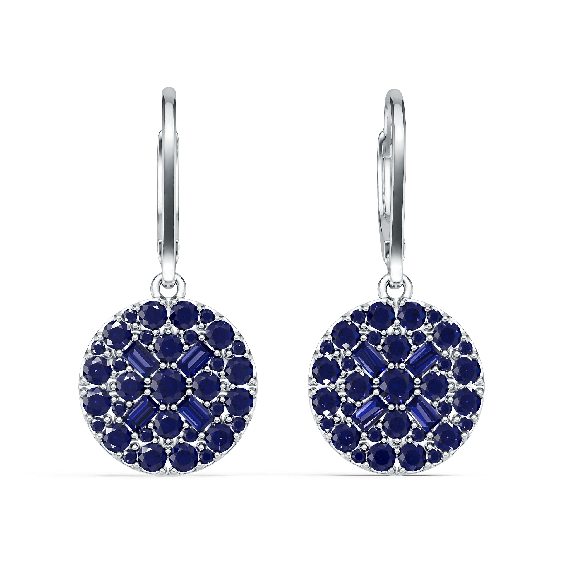 Platinum Semi Mount Earrings Setting Baguette Ba 2x1mm Syz Jewelry