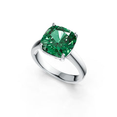 18K Gold Semi Mount Ring Setting Cushion CU 10X10mm Solitaire DHJ