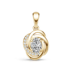 Platinum Semi Mount Pendant Setting Oval Ov 5x4mm Diamond Accent Syz Jewelry