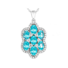 10K Gold Semi Mount Pendant Setting Oval OV 6X4mm Moissanite Accent DHJ