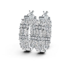 18K Gold Semi Mount Earrings Setting Oval OV 5X3mm Diamond Accent DHJ