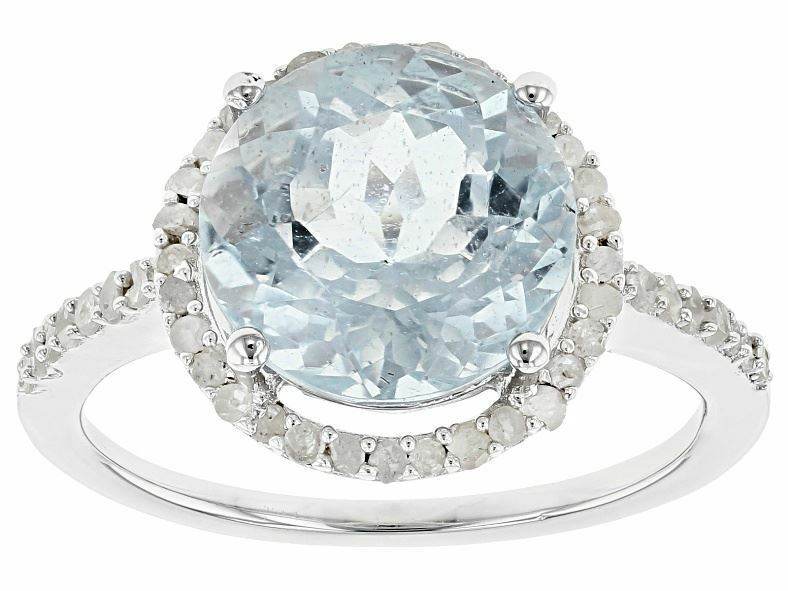 Platinum Semi Mount Ring Setting RD 10x10mm with Diamond Accent Syzjewelry