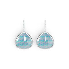 Sterling Silver Semi Mount Earrings Setting Pear 18X18mm Cabochon DHJ