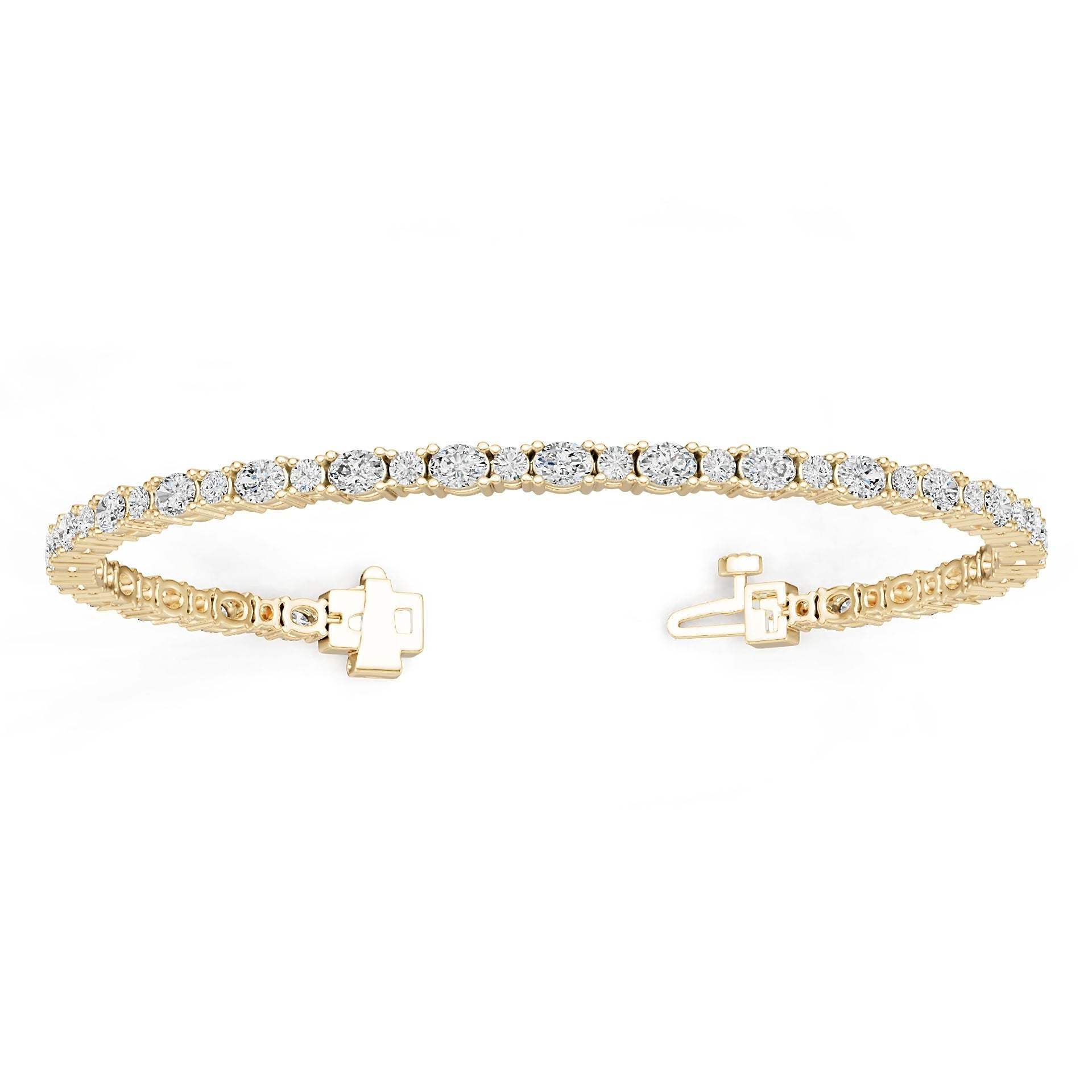 14K Gold Semi Mount Bracelet Setting Oval Ov 4x3mm Diamond Accent Syz Jewelry