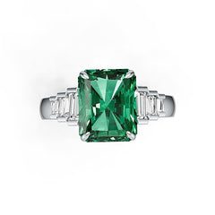 Sterling Silver Semi Mount Ring Setting Emerald OCT 10x8mm Syzjewelry