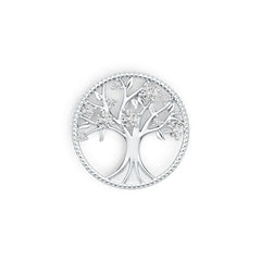 18K Gold Semi Mount Pendant Setting Round RD 4mm 3mm 2mm Tree Of Life Theme DHJ