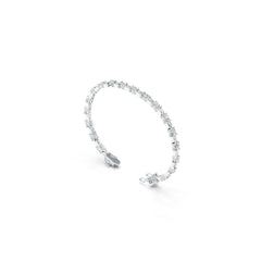 Platinum Semi Mount Tennis Bracelet Setting Oval OV 6X4mm DHJ