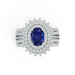 Platinum Semi Mount Ring Setting Oval Ov 8x6mm Syz Jewelry