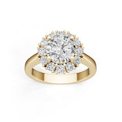 Platinum Semi Mount Ring Setting Round Ro 6x6mm Diamond Accent Syz Jewelry