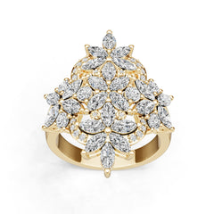 10K Gold Semi Mount Ring Setting Round Ro 6x6mm Moissanite Accent Syz Jewelry