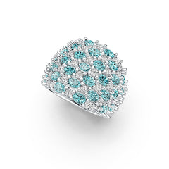 14K Gold Statement Ring with or Moissanite Diamond Accent DHJ