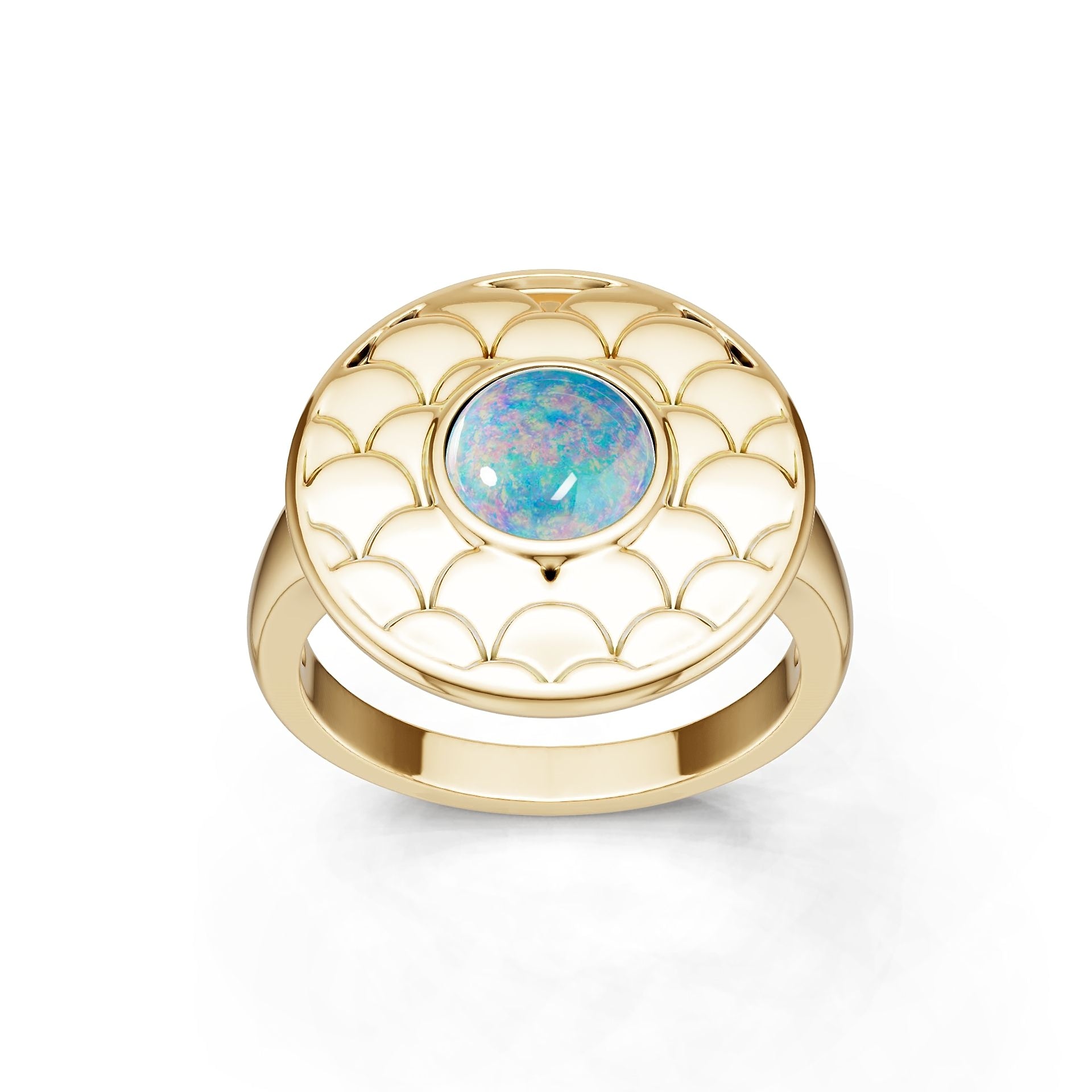 18K Gold Semi Mount Ring Setting Round Ro 6x6mm Syz Jewelry