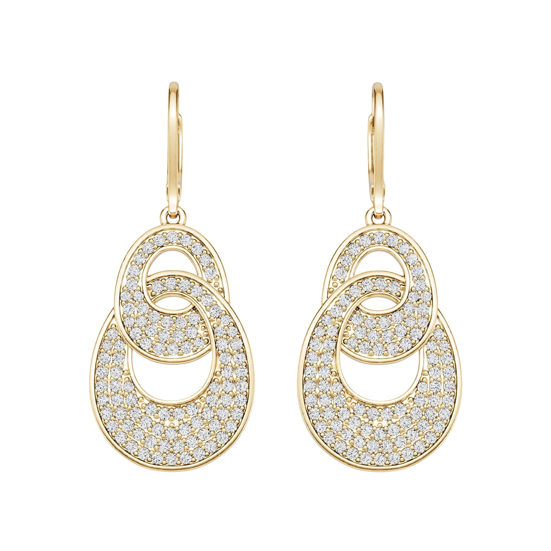18K Gold Semi Mount Earrings Setting Round Ro 6x6mm Diamond Accent Syz Jewelry