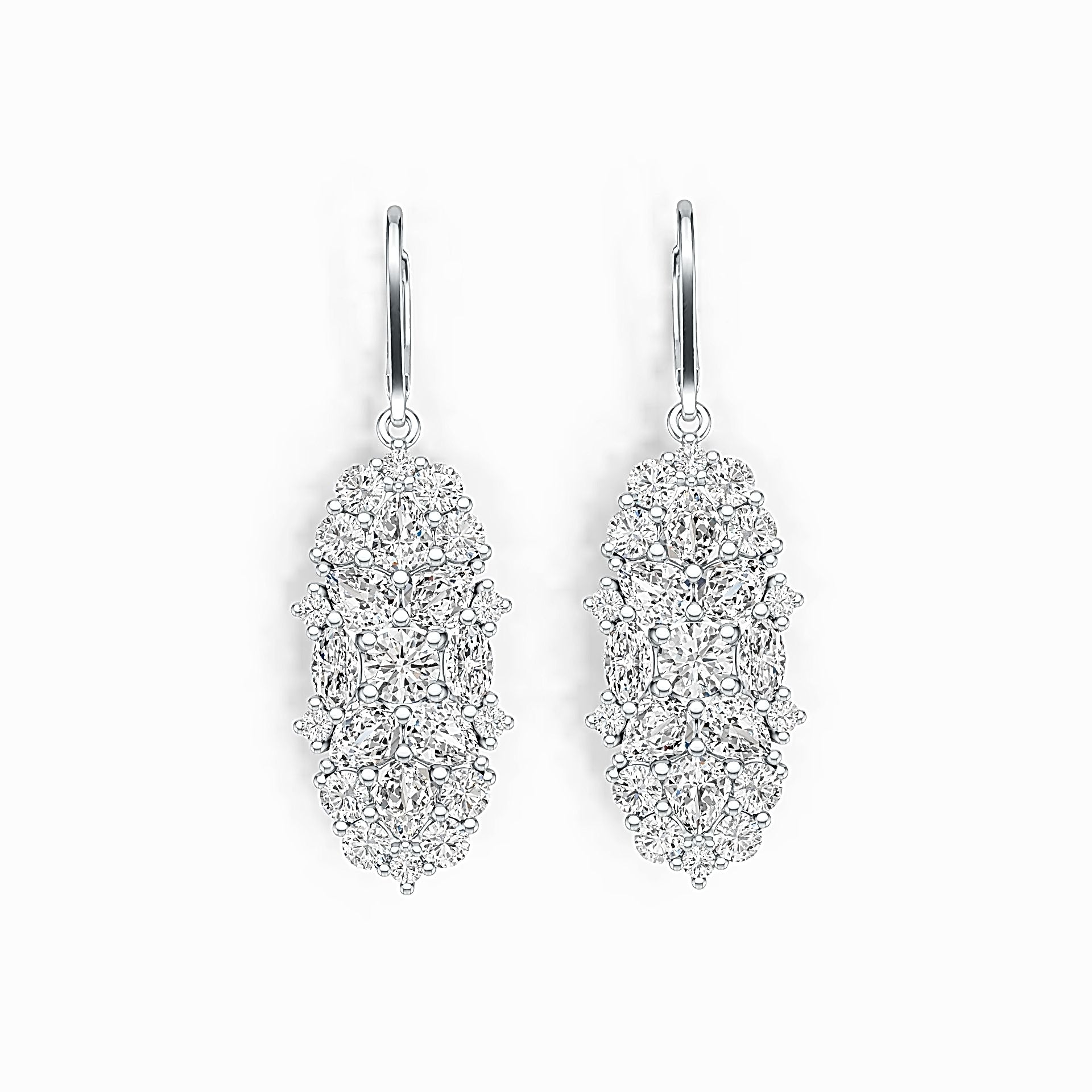 Sterling Silver Semi Mount Earrings Setting Pear PE 5x4mm DHJ