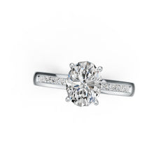 Sterling Silver Semi Mount Ring Setting Oval OV 9X7mm DHJ