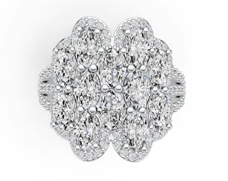 Sterling Silver Semi Mount Ring Setting Oval OV 6X4mm DHJ