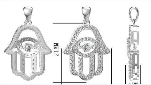 18K Gold Semi Mount Pendant Setting Round RD 4x4mm Diamond Accent DHJ