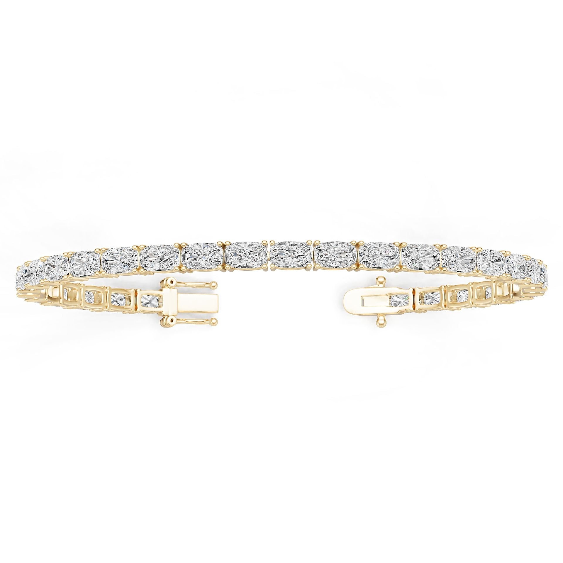 14K Gold Semi Mount Bracelet Setting Round Ro 6x4mm Syz Jewelry