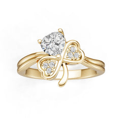 Platinum Semi Mount Ring Setting Heart He 6x6mm Syz Jewelry