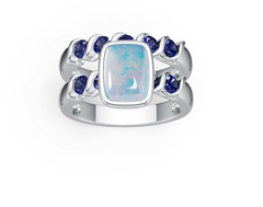 Sterling Silver Semi Mount Ring Setting Cushion CU 8X6mm Cabochon DHJ