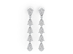 Sterling Silver Semi Mount Earrings Setting Pear PE 6x4mm Syzjewelry