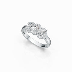 18K Gold Semi Mount Ring Setting Oval OV 4X3mm with White Topaz Diamond Accent DHJ