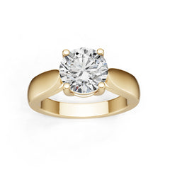 18K Gold Semi Mount Ring Setting Round Ro 6x6mm Syz Jewelry