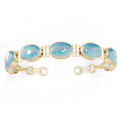 18K Gold Semi Mount Bracelet Setting Round Ro 15x10mm Syz Jewelry