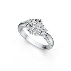 10K Gold Semi Mount Ring Setting Pear PE 6X4mm Moissanite Accent DHJ