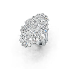 10K Gold Semi Mount Ring Setting Pear PE 4X3mm Moissanite Accent DHJ