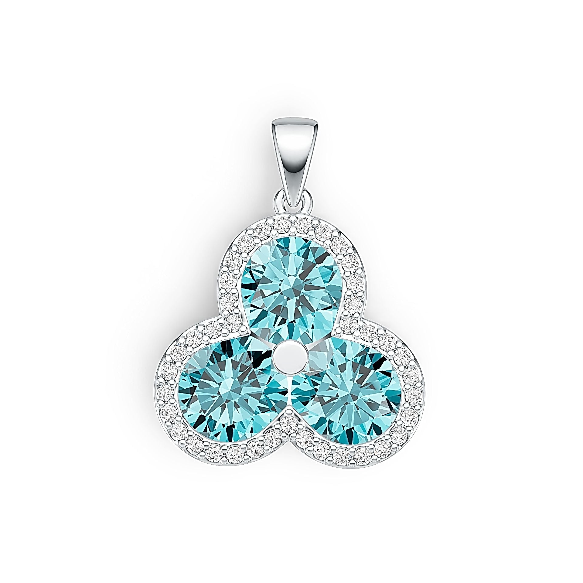 Sterling Silver Semi Mount Pendant Setting Round RD 8x8mm DHJ