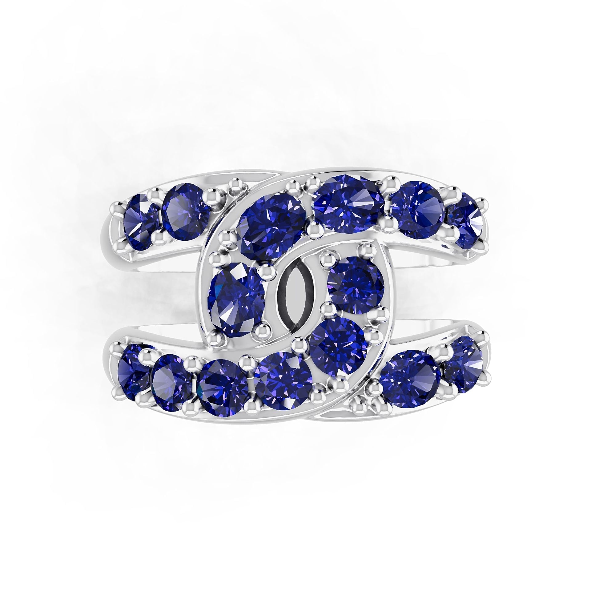 10K Gold Semi Mount Ring Setting Oval Ov 4x3mm Moissanite Accent Syz Jewelry