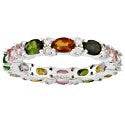 Platinum Semi Mount Ring Setting Oval OV 4X3mm Diamond Accent DHJ