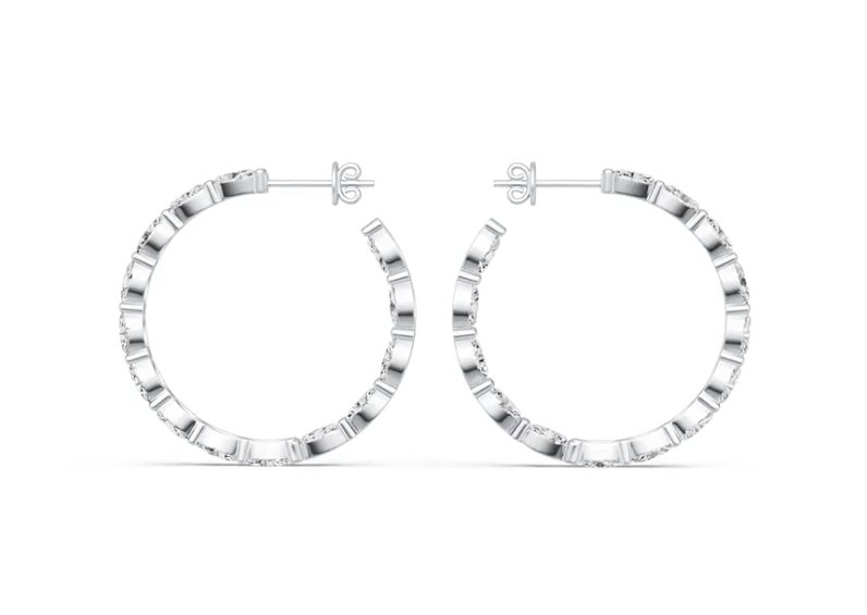 Sterling Silver Semi Mount Earrings Setting Oval OV 6X4mm DHJ