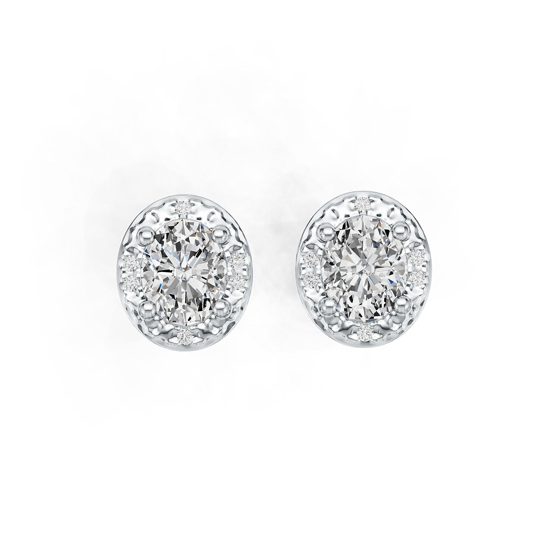 Sterling Silver Semi Mount Earrings Setting Oval OV 5X4mm DHJ