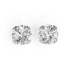 Sterling Silver Semi Mount Earrings Setting Round RD 15x5mm Hidden Halo DHJ