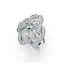 10K Gold Semi Mount Ring Setting Oval OV 7X5mm Moissanite Accent DHJ