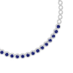 10K Gold Semi Mount Necklace Setting Round Ro 7x7mm Moissanite Accent Syz Jewelry