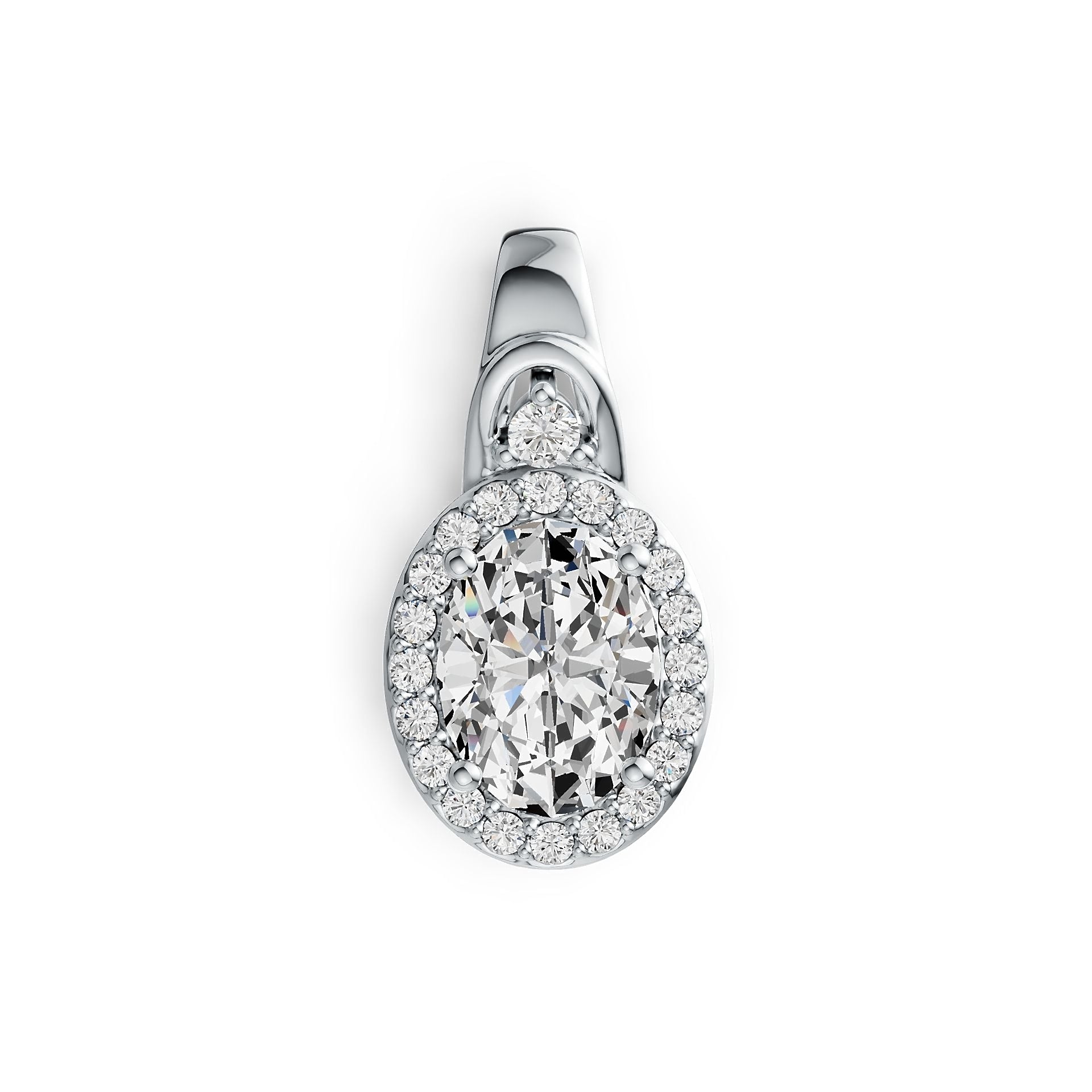 Sterling Silver Semi Mount Pendant Setting Oval OV 8X6mm DHJ