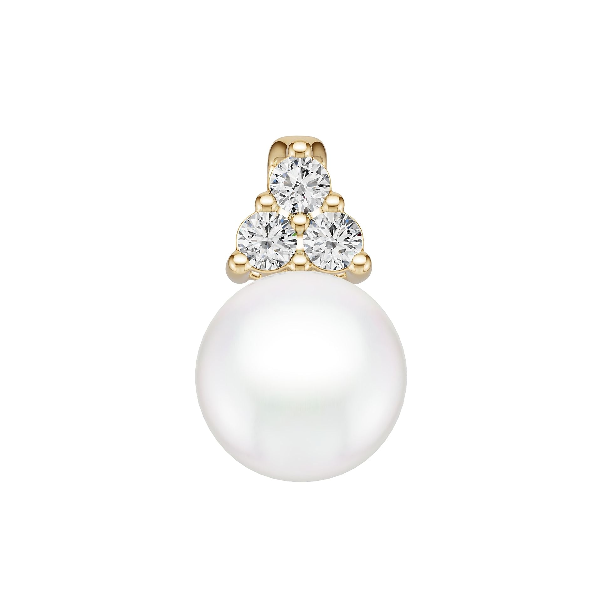 10K Gold Semi Mount Pendant Setting Round Ro 9x9mm Moissanite Accent Syz Jewelry