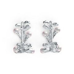 Sterling Silver Semi Mount Earrings Setting Round RD 3.5mm DHJ